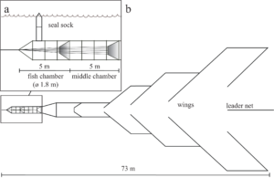 Diagram showing design of Seal Sock bycatch mitigation device